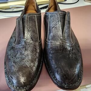 LKNW Trask Loafers Shoes Womens Avery Metallic Silver Casual Flats Size 7.5 $225